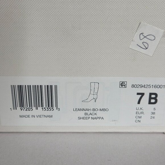 Lauren Ralph Lauren Women's Leannah Black Nappa Leather Boots - Picture 7 of 7